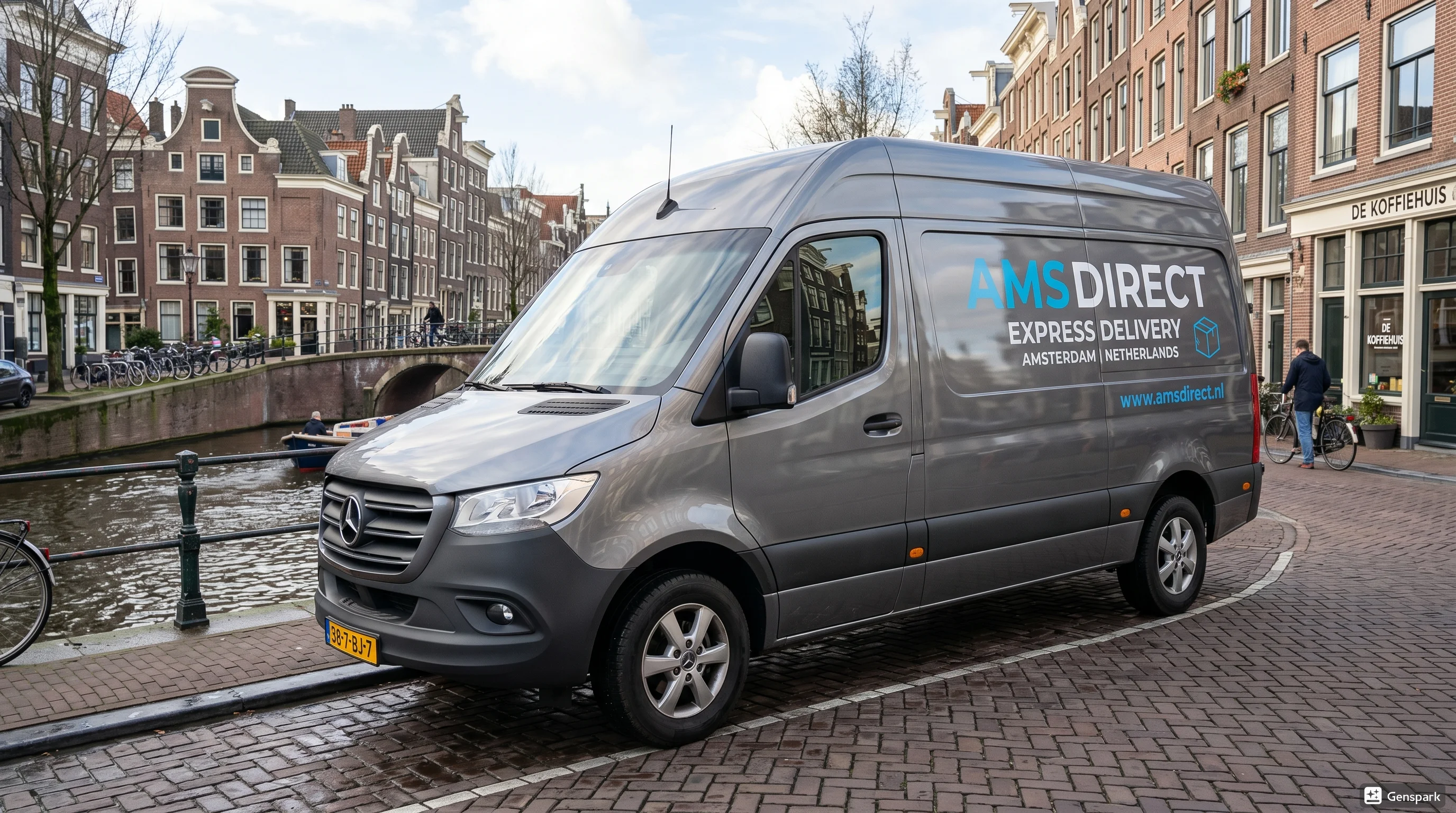 Sprinter koerier Amsterdam Mercedes Sprinter bestelbus AMS Direct koerier voor grote zendingen Amsterdam